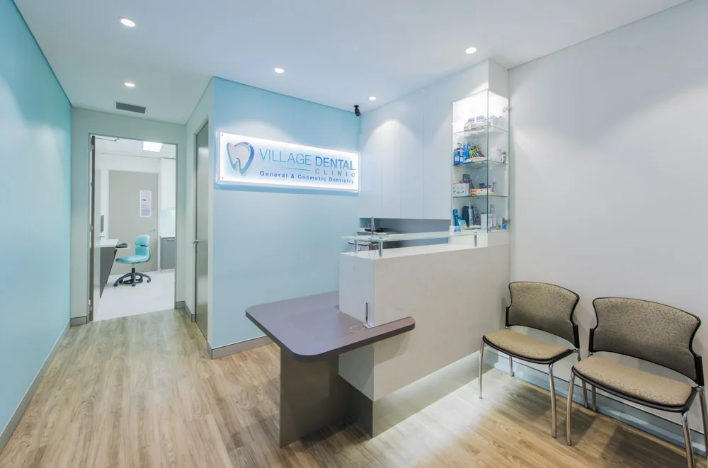 Reception at Village Dental Haymarket in the Sydney CBD